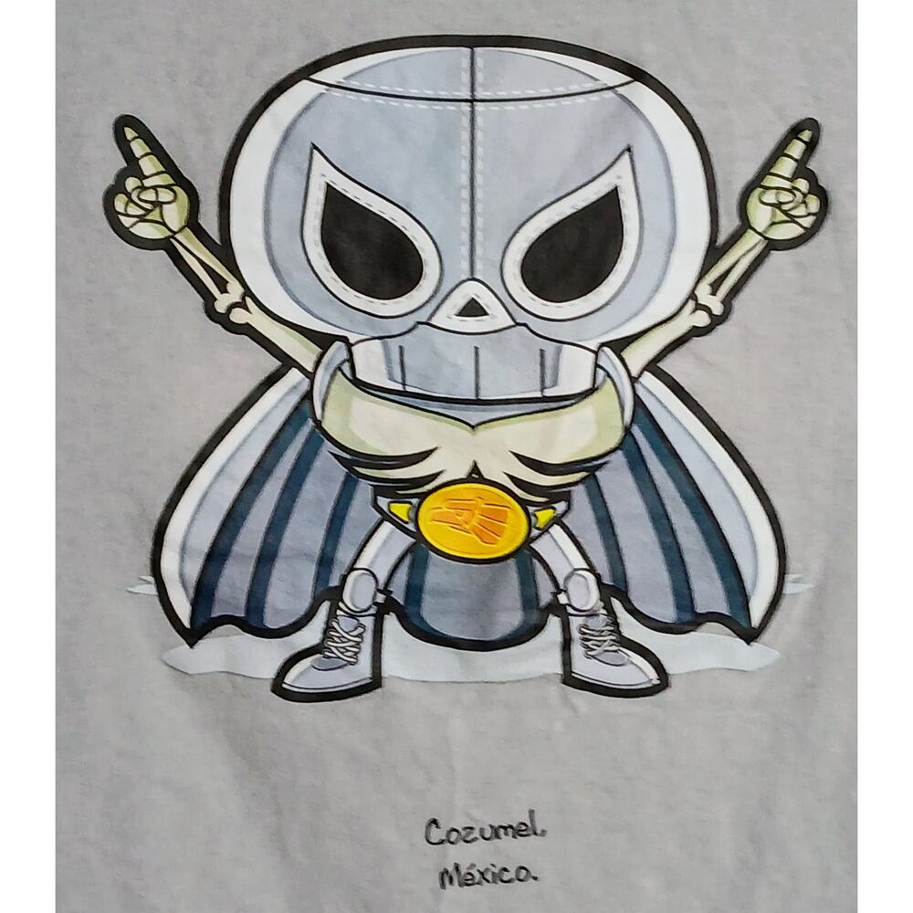 Mare Blue Cozumel Mexico Graphic T-Shirt Men's Medium Gray